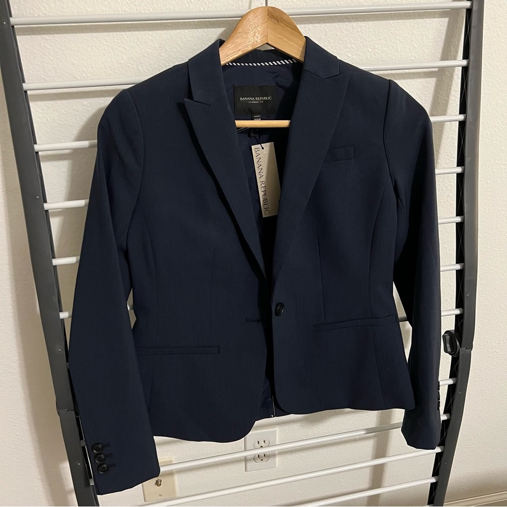 Banana republic classic fit blazer 00 petite